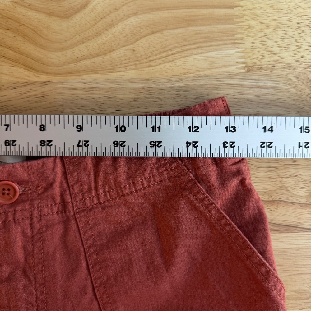 Pact Woven Twill Utility Joggers Womens Small Orange High Waisted Cotton Pants - Picture 7 of 9